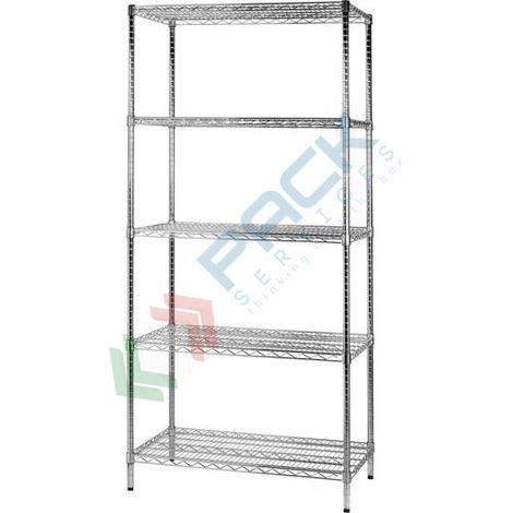 Archimede scaffale metallico scaffale 5 ripiani cm 61 x 91 x h. 200 cucina bagno garage cabina armadio (1/2)
