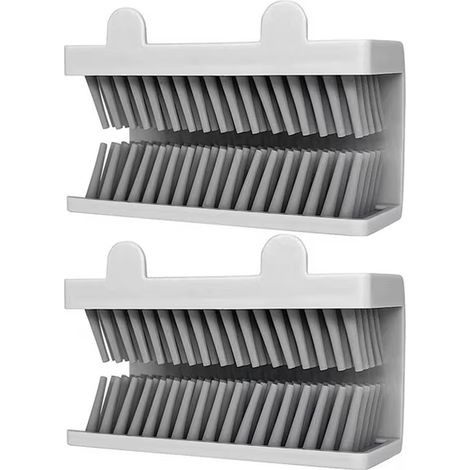 Lot de 2 attrape-cheveux muraux pour douche, attrape-cheveux pour drain de douche, blanc