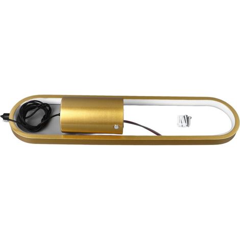 Lustre simple 18 W, luminaire suspendu moderne à 3 températures de couleur, 85 à 265 V, pour chambre à coucher, salon, doré (1/5)