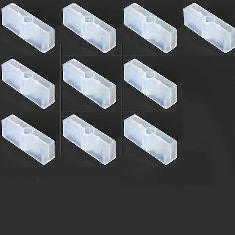 Lot de 10 butées de fenêtre coulissante - Support pour chatière - Sécurité enfant - Vis autotaraudeuse invisible transparente (1/5)