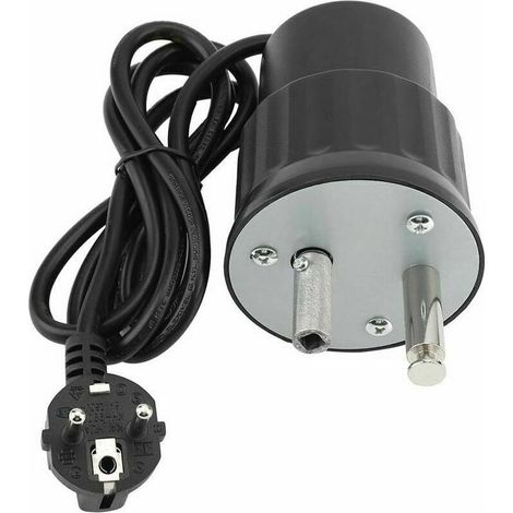 Moteur tourne broche barbecue électrique 220V – Puissance 4W – Charge jusqu'à 24kg – Aluminium léger – Vitesse 1RPM/3RPM (1/5)