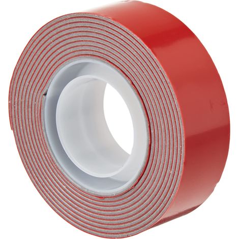 ScotchBlue Nastro Biadesivo Extra-Forte 19mm x 1.5m Rosso Tenuta fino a 6kg (1/3)