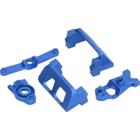 Kit de protection de servo de direction en alliage d'aluminium pour voiture RC Traxxas E Revo VXL 1/16 (bleu) (1/5)