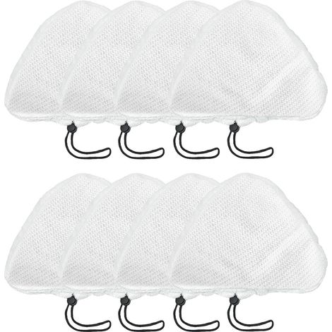 Lot de 8 Chiffons en Microfibre Pads de Nettoyage Universel Compatible avec d'autres Balais Vapeur Pièces de rechange de vadrouilles lavables (1/5)