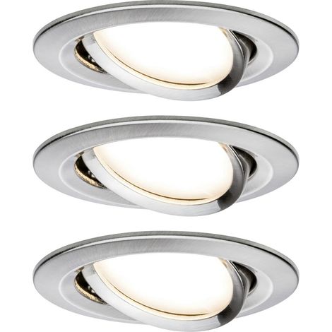 Paulmann LED Einbauleuchte Nova Coin 3er Set Ø 8,4 cm schwenkbar dimmbar Einbauleuchte