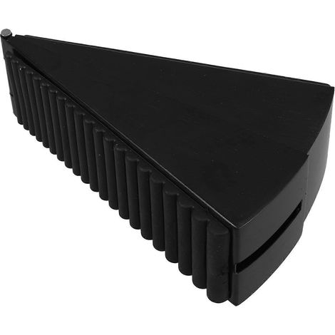 Butée de porte robuste, cale réglable, compatible avec un usage domestique, en caoutchouc noir. (1/5)