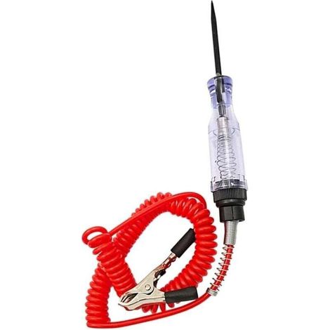 Testeur de fusibles UlisemCar - Testeur de circuit automobile 6-24 V CC avec voyant lumineux, testeur de circuit LED numérique avec sonde pointue, stylo de test électrique bidirectionnel (1/4)