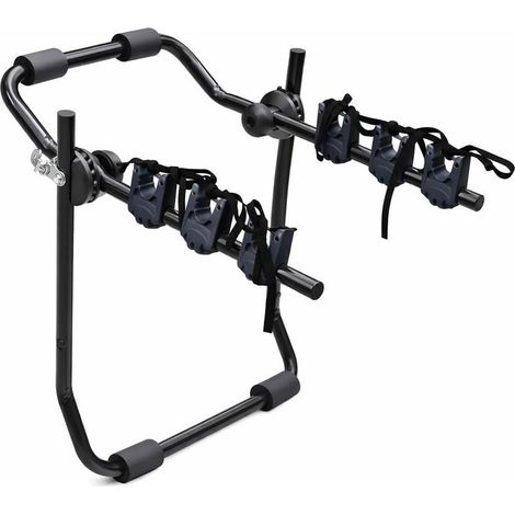 Porte-vélos Arrière Universel Voiture 3 Vélos 40kg Pliable Acier Nylon Crochets (1/5)