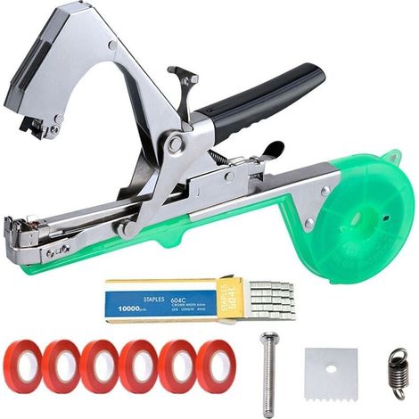 Machine à Relier Les Plantes Outils de Ruban adhésif pour Plantes de Jardin Tapener - Outil de Ruban de Jardinage avec Rubans, agrafes en S et Lames de Rechange, Machine à Relier-LIAIKI (1/5)