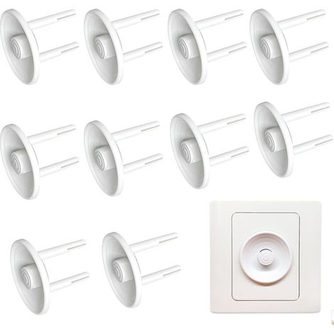 10 protections pour bébés - cache-prises - protection des prises électriques pour bébés - protections universelles pour enfants - protection des fiches électriques (1/5)