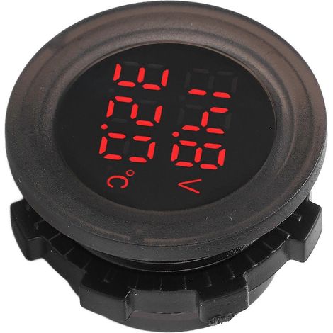 Dual-Display-Temperatur-Voltmeter, klare und stabile Anzeige, wasserdicht, einfache Installation, Auto-Thermometer