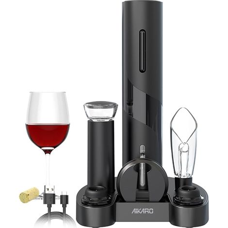 Ouvre-bouteilles de vin électrique Tire-bouchon électronique automatique, Rechargeable (Ensemble de Base) (1/5)