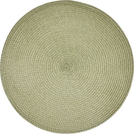 Set de table Tresse vert olive D38xH0,1cm - Atmosphera créateur d'intérieur (1/2)