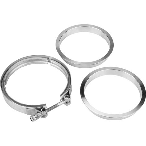 Kit de Clamp V Band en Acier Inoxydable 5" pour Échappement Turbo Universel Voiture (1/5)