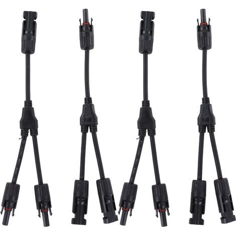 2 sets of photovoltaic solar panels, Y-branch, parallel cable, PV adapter, male/female wire, IP67 1000VDC LTY2 connector (1/5)