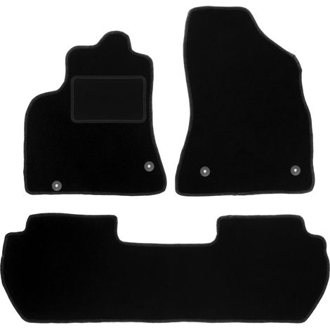 Schwarze Veloursmatten für: Citroen Berlingo II Multispace (2008-2018) (1/5)
