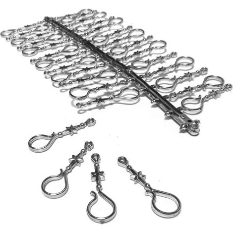Ganchos de plástico para decoración, color plata, 30 unidades