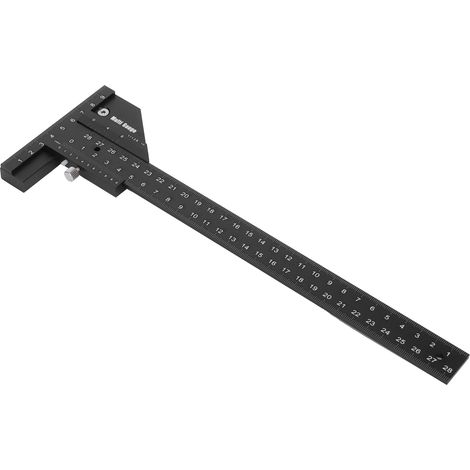 Règle en Alliage d'Aluminium pour Menuiserie, Outil de Mesure d'Angle, Profondeur et Largeur