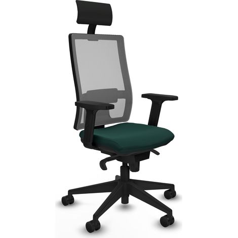 Sedia da ufficio piqueras y crespo Horna verde bottiglia finta pelle