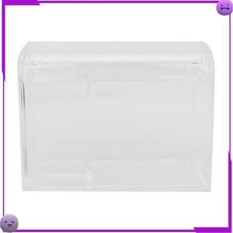 Boîte de Rangement Cosmétique Transparente, Porte Coton et Cotons-Tiges (1/4)