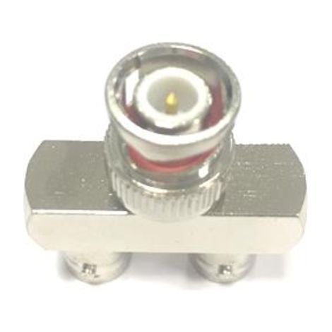 Adaptateur coaxial RS PRO Fiche mâle BNC Mâle vers BNC Femelle, T, , 50O, 4GHz ( Prix pour 1 )