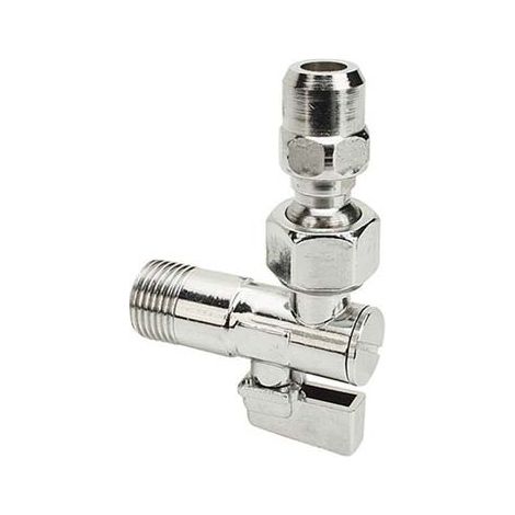 RUBINETTO A SFERA SOTTOLAVABO 775 BUGATTI - OTTONE CROMATO 1/2X3/8 + SNODO + FILTRO + ROSETTA- 3 pezzi