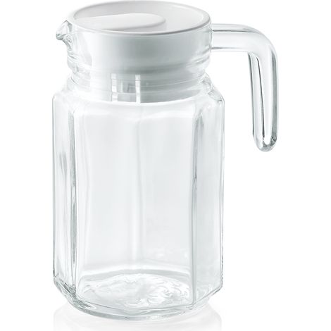 Pichet avec couvercle plastique 0,5 ltr Ø 7,5 cm verre - Was Germany