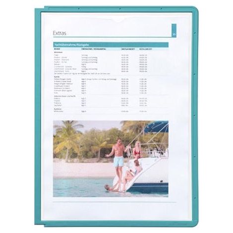 DURABLE C.5 fundas clasificadores Sherpa A4 transparentes marco verde
