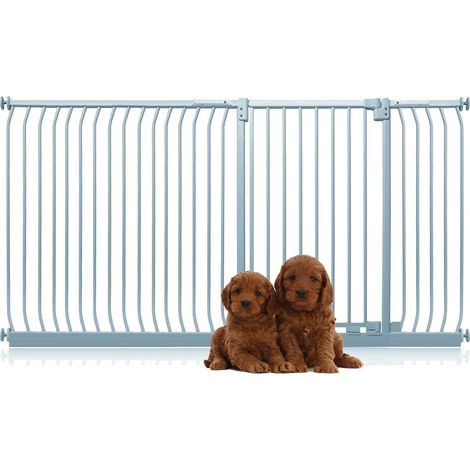 Bettacare Extra Tall Elite Dog Gate, 207cm - 216cm, Matt Grey, Extra Tall 96.8cm in Height, Pressure Fit Pet Gate