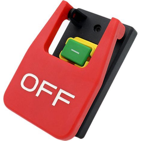 Interrupteur électromagnétique YH02 KJD17B F16-3 avec couvercle d'arrêt d'urgence Bouton de sécurité industriel 4 broches 16 A 250 V Contacteur de protection contre l'arrêt d'urgence (1/3)