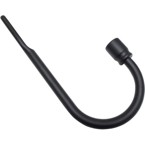 Retenue de Rideau, Combinable, Comprend Le matériel d'installation, Longueur: 7.5 cm, Métal, Noir Mat