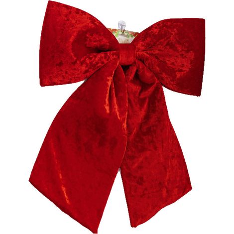 Soavoa Grand Nœud en Velours Rouge 60cm Décoration de Noël pour Arbre Mariage Anniversaire Fête Maison (1/4)