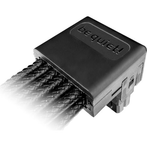 be quiet Accessoire 12V-2x6/12VHPWR 90° câble, pour Carte Graphique dotée d’Un connecteur 12V-2x6 ou 12VHPWR, P600 W, Style élégant avec Un gainage Individuel caoutchouté Noir, BC073