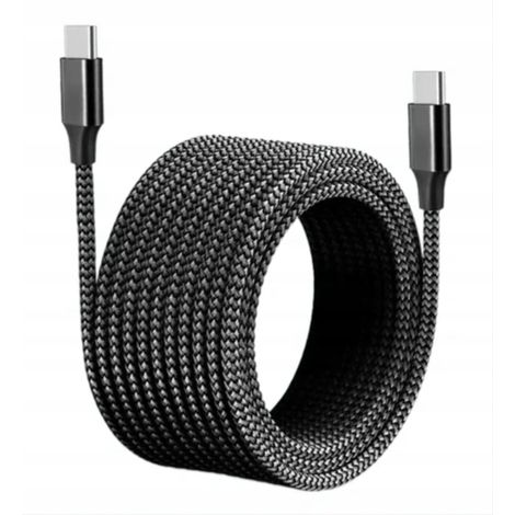 Cavo USB-C nero / USB-C 5M (5 metri) USB C - USB C 6A (1/5)