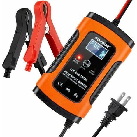 Chargeur/mainteneur de batterie entièrement automatique 12 V 5000 mA pour voitures, motos, VTT, camping-cars, sports mécaniques, bateaux et plus encore. (1/3)