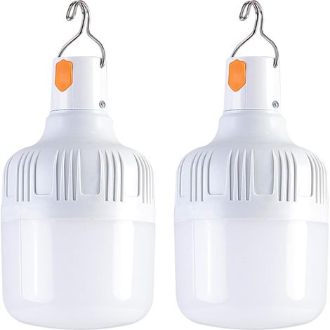 Ampoule LED d'urgence, lanterne de camping, rechargeable, 2 modes d'éclairage USB portable (1/5)