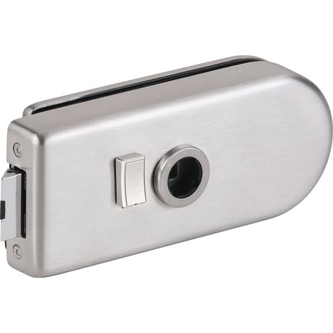 Serratura per porta in vetro Venezia 6016F Alluminio.VA ma (60) posizione maniglia posteriore per WC