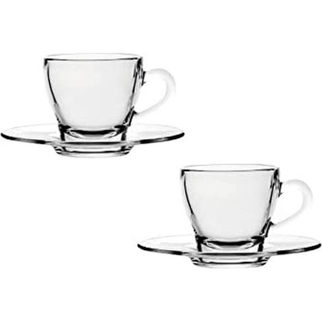 Set 6 tazze caffè vetro Borgonovo Ischia