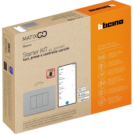 Starter kit connesso MatixGO Bticino JG3010KIT SILVER