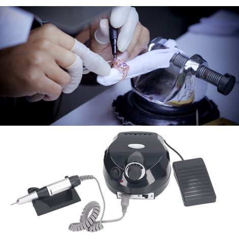 Elektrischer Polier- und Gravierstift, 35.000 U/min, wiederaufladbar und netzbetrieben, für Maniküre, Schmuckherstellung und Sportartikel, 15 W, europäischer Standard 100–240 V (1/5)