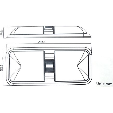 LED RV ceiling light reading light, RV double ceiling light for lighting reading in the cab and passenger compartment, 12-24V RV modification - Car reading double ceiling light - 1 (1/4)