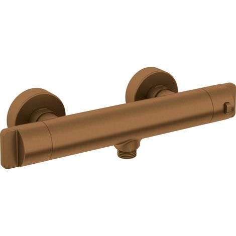 Miscelatore doccia a parete termostatico finitura bronzo spazzolato - Thervo