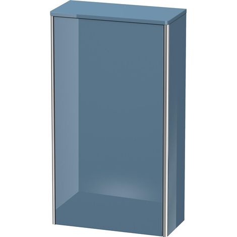 Armadio Duravit XSquare a mezza altezza 50,0x23,6 cm, 1 anta, cerniera destra, 2 ripiani in vetro XS1303R, Colore (anteriore/corpo): Laccato lucido blu pietra - XS1303R4747