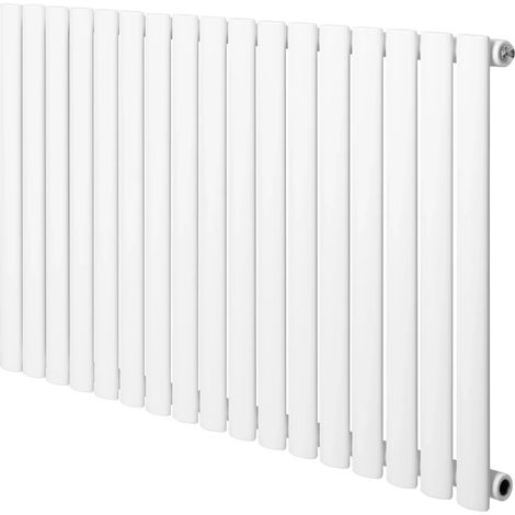 Oval Single Column Radiator - 600 x 1020mm - White
