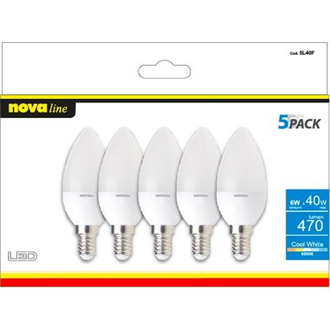 SET 5 LAMPADINE LED OLIVA E14 5W 4000K 470LM (1/3)