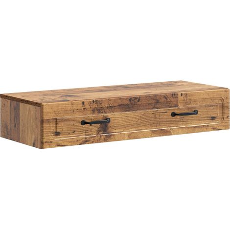 Mesa Lateral Montada en la Pared Madera envejecida