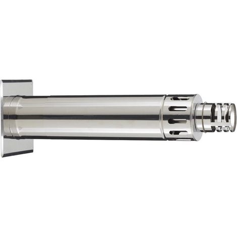 Poujoulat – Collier pour fumisterie inox – Terminal horizontal réglable 42-72 cm – Diamètre 80/130 – Pour poêles à pellets (1/4)