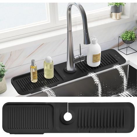 Spritzschutzmatte für die Küchenspüle, 60 cm (23,6 Zoll), schwarz (1/5)