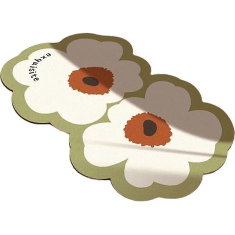 Tapis de porte antidérapant avec dos en caoutchouc, lavable en machine, pour porte d'entrée.-White 30cmx40cm (1/5)