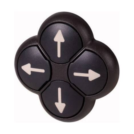 Bouton-poussoir 4 positions noir/gris à rappel EATON M22S-D4-S-X7 (1/2)